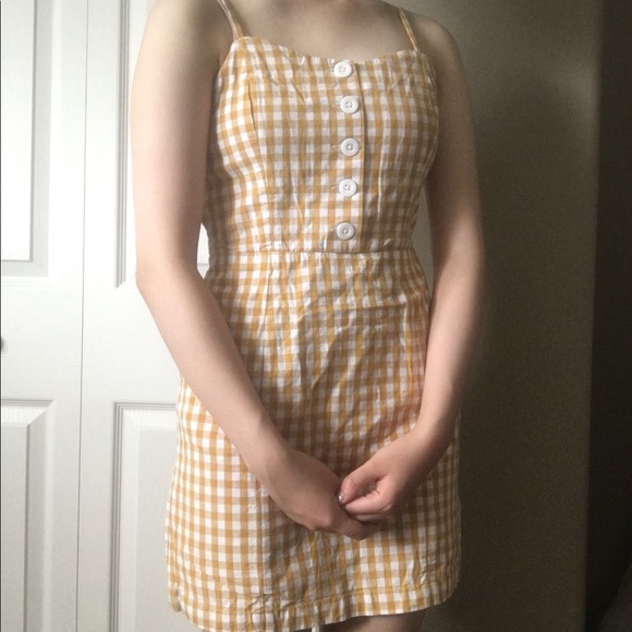Petite Studio NYC Yellow Gingham Dress - Picture 11 of 14